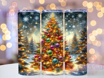 Christmas Tree 20oz Tumbler Wrap Sublimation Design, Straight Tapered Tumbler Wrap, Merry Christmas Tumbler Png, Instant Digital Download Sublimation SvggirlplusArt 