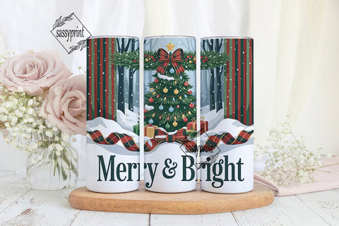 Christmas Tree 20oz Tumbler Wrap Sublimation sassyprint 