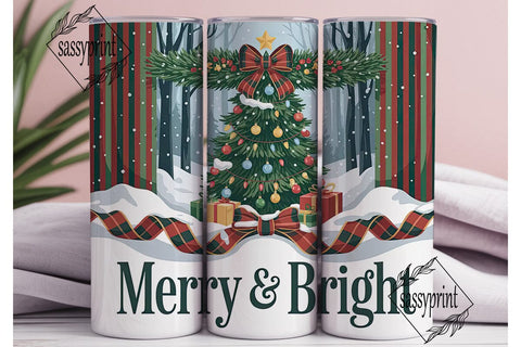 Christmas Tree 20oz Tumbler Wrap Sublimation sassyprint 