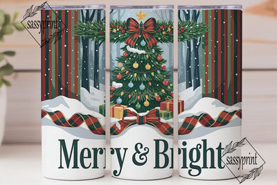 Christmas Tree 20oz Tumbler Wrap Sublimation sassyprint 