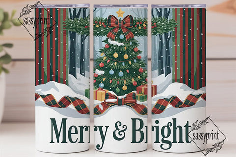Christmas Tree 20oz Tumbler Wrap Sublimation sassyprint 