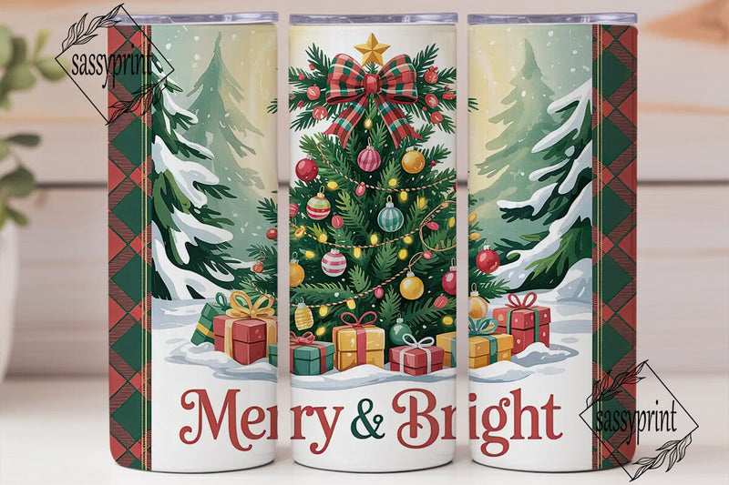 Christmas Tree 20oz Tumbler Wrap Sublimation sassyprint 