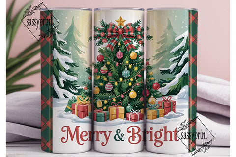 Christmas Tree 20oz Tumbler Wrap Sublimation sassyprint 