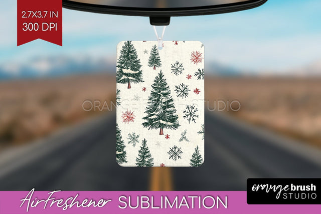 Christmas Tree Air Freshener PNG - Vintage Christmas Design Sublimation OrangeBrushStudio 