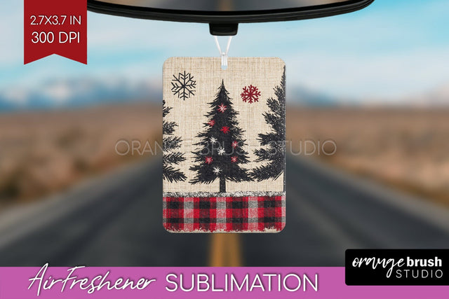 Christmas Tree Air Freshener PNG - Vintage Christmas Design Sublimation OrangeBrushStudio 