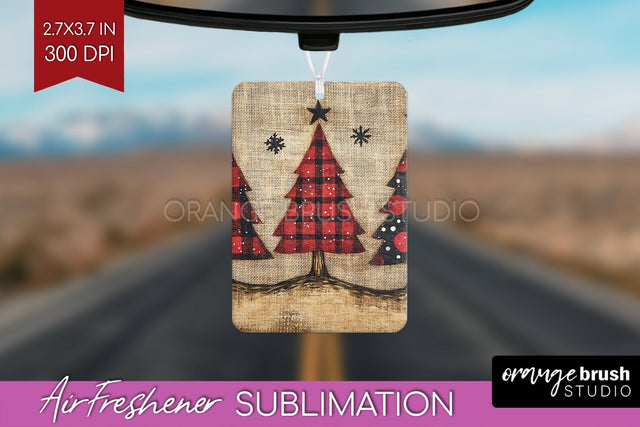 Christmas Tree Air Freshener PNG - Vintage Christmas Design Sublimation OrangeBrushStudio 