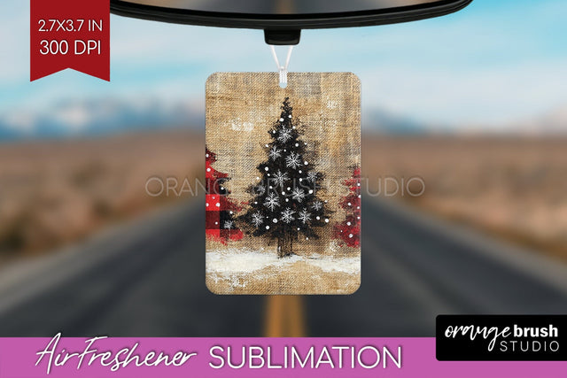 Christmas Tree Air Freshener PNG - Vintage Christmas Design Sublimation OrangeBrushStudio 