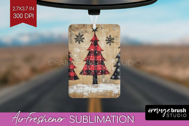 Christmas Tree Air Freshener PNG - Vintage Christmas Design Sublimation OrangeBrushStudio 