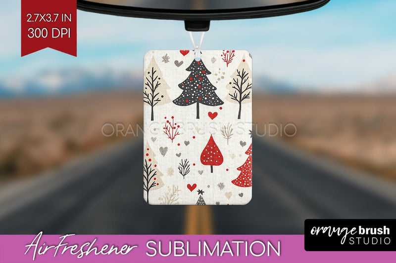 Christmas Tree Air Freshener PNG - Vintage Christmas Design Sublimation OrangeBrushStudio 