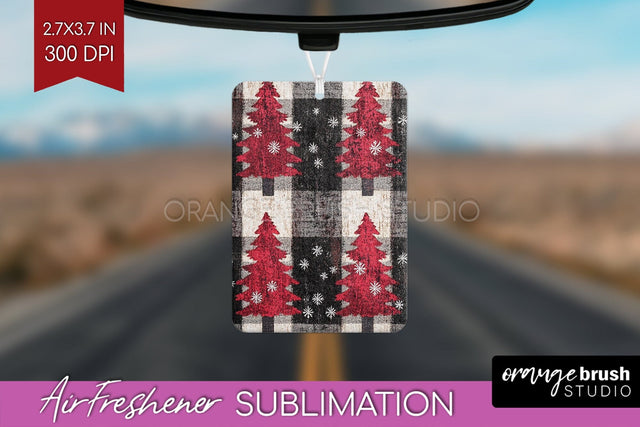 Christmas Tree Air Freshener PNG - Vintage Christmas Design Sublimation OrangeBrushStudio 