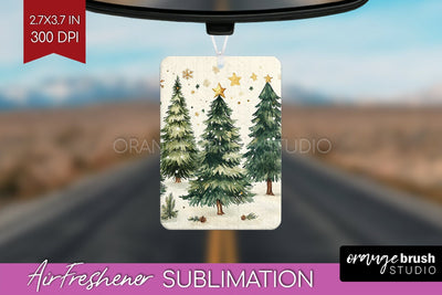 Christmas Tree Air Freshener PNG - Vintage Christmas Design Sublimation OrangeBrushStudio 