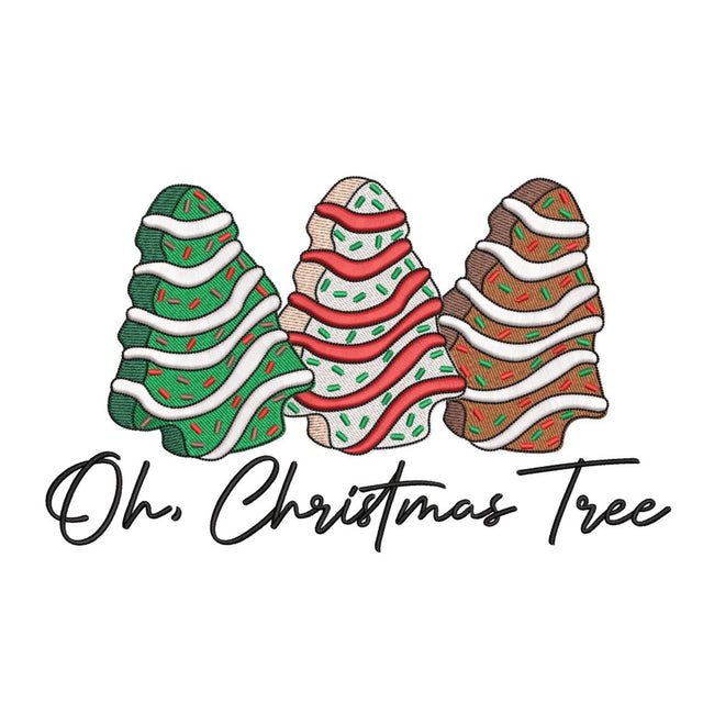 Christmas Tree Cake Embroidery Design, Little Debbie Cake Christmas Tree Embroidery Design, Xmas Tree Embroidery, 4 sizes, Instant download Embroidery/Applique DESIGNS Nino Nadaraia 