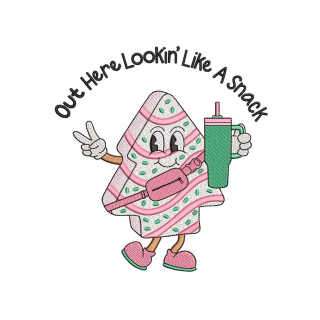 Christmas Tree Cake Embroidery Design, Tis The Season Machine Embroidery Design, 3 sizes Embroidery/Applique DESIGNS Nino Nadaraia 