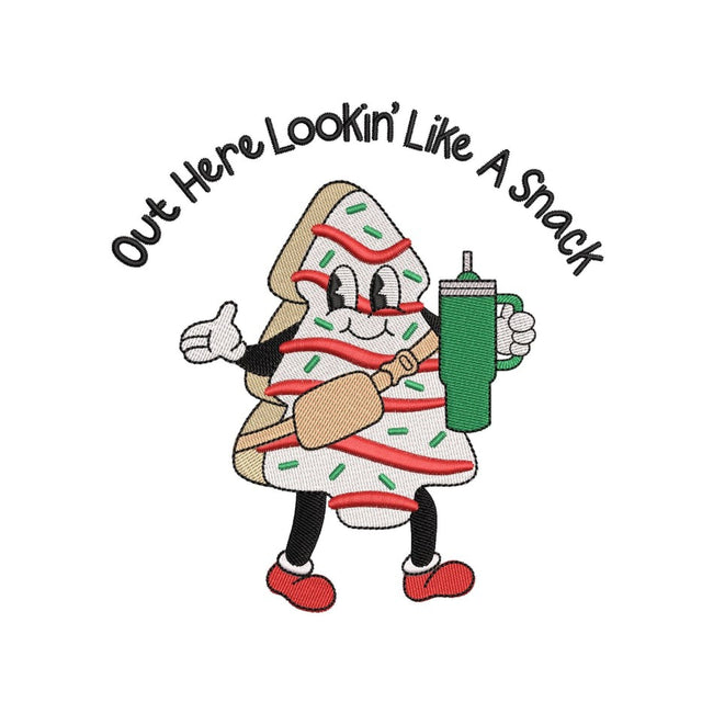 Christmas Tree Cake Embroidery Design, Tis The Season Machine Embroidery Design, 3 sizes Embroidery/Applique DESIGNS Nino Nadaraia 