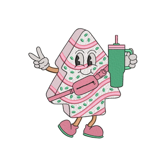 Christmas Tree Cake Embroidery Design, Tis The Season Machine Embroidery Design, 3 sizes Embroidery/Applique DESIGNS Nino Nadaraia 