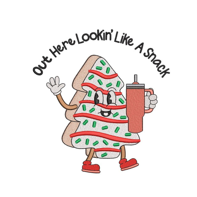 Christmas Tree Cake Embroidery Design, Tis The Season Machine Embroidery Design, 3 sizes Embroidery/Applique DESIGNS Nino Nadaraia 