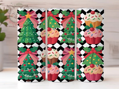 Christmas Tree Cake Tumbler, Holiday Snack Wrap, Festive Dessert Sublimation Design, Little Debbie Cup, 20Oz Skinny Tumbler Wrap, Sweet Christmas Mug, Retro Holiday Treat Design Sublimation Lara' s Designs 