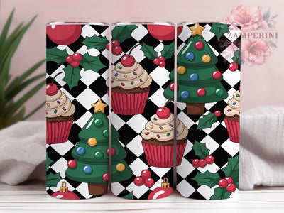 Christmas Tree Cakes Holiday Tumbler, Festive Cake Sublimation Design, Holiday Cup Art, 20oz Xmas Tumbler, Whimsical Cake Mug, Stylish Christmas Cup, Cozy Holiday Wrap Sublimation Li Zamperini 