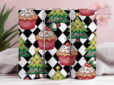 Christmas Tree Cakes Holiday Tumbler, Festive Cake Sublimation Design, Holiday Cup Art, 20oz Xmas Tumbler, Whimsical Cake Mug, Stylish Christmas Cup, Cozy Holiday Wrap Sublimation Li Zamperini 