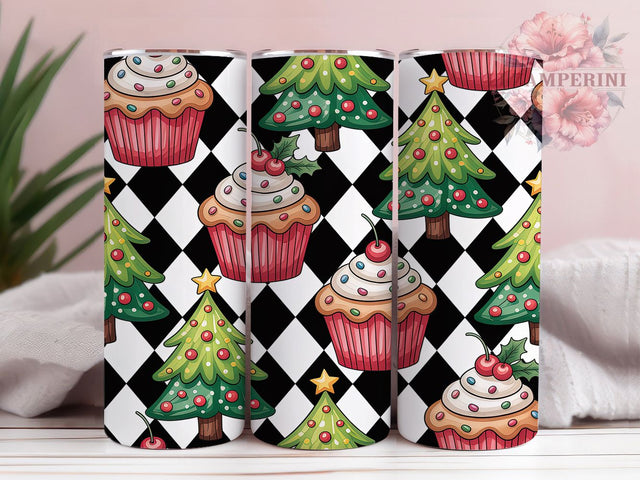 Christmas Tree Cakes Holiday Tumbler, Festive Cake Sublimation Design, Holiday Cup Art, 20oz Xmas Tumbler, Whimsical Cake Mug, Stylish Christmas Cup, Cozy Holiday Wrap Sublimation Li Zamperini 