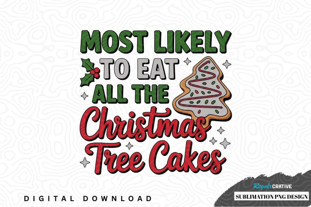 Christmas tree cakes sublimation png design Sublimation Regulrcrative 