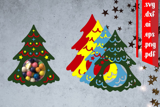 Christmas Tree Candy Holder 7 3D Paper zafrans studio 