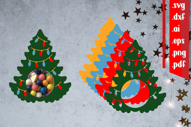 Christmas Tree Candy Holder 8 3D Paper zafrans studio 