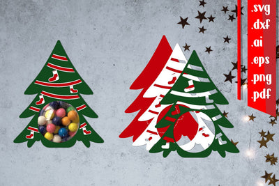 Christmas Tree Candy Holder 9 3D Paper zafrans studio 