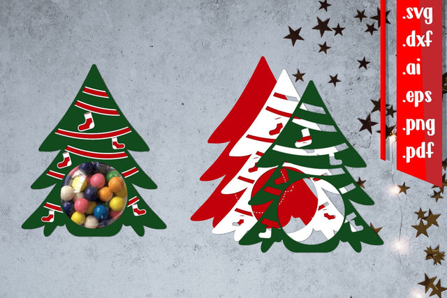 Christmas Tree Candy Holder 9 3D Paper zafrans studio 