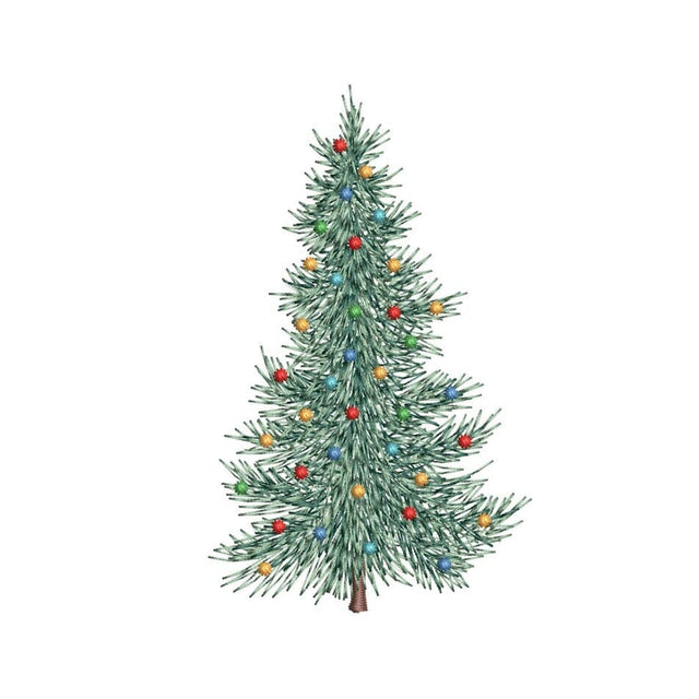 Christmas Tree Christmas Lights Embroidery Design, 3 sizes, Instant Download Embroidery/Applique DESIGNS Nino Nadaraia 