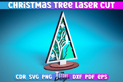 Christmas Tree | Christmas Ornament | Christmas Pattern | Wooden Shape | Christmas Tree Template | CNC File SVG The T Store Design 