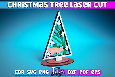 Christmas Tree | Christmas Ornament | Christmas Pattern | Wooden Shape | Christmas Tree Template | CNC File SVG The T Store Design 
