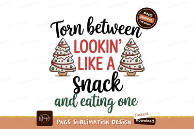 Christmas tree cookies looking like eating one image Sublimation Designangry 