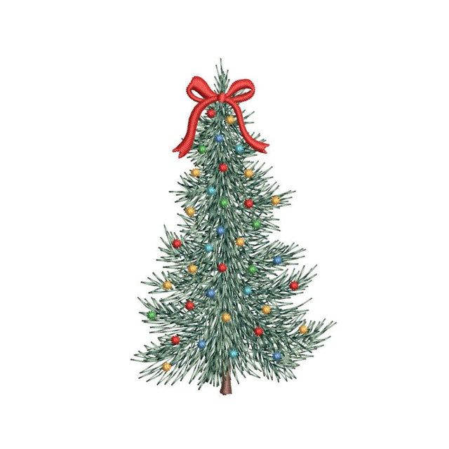 Christmas Tree Coquette Bow Embroidery Design, 3 sizes, Instant Download Embroidery/Applique DESIGNS Nino Nadaraia 