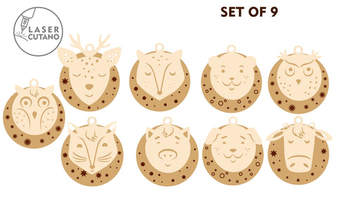 Christmas Tree Cute Decorations SVG LaserCutano 