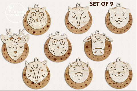 Christmas Tree Cute Decorations SVG LaserCutano 