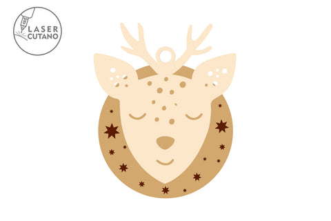 Christmas Tree Cute Decorations SVG LaserCutano 