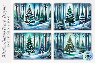 Christmas Tree Cutting Board Sublimation Regulrcrative 