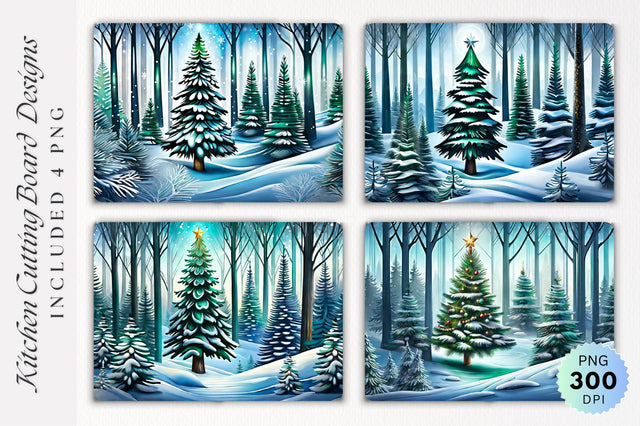 Christmas Tree Cutting Board Sublimation Regulrcrative 