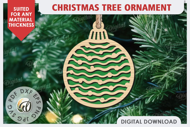 Christmas Tree Decoration Laser Cut. Christmas Ornament SVG SVG Evgenyia Guschina 