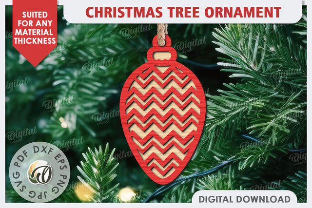 Christmas Tree Decoration Laser Cut. Christmas Ornament SVG SVG Evgenyia Guschina 