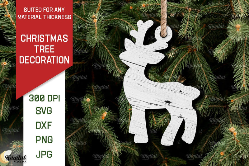 Christmas Tree Decoration Laser Cut. Christmas Ornament SVG SVG Evgenyia Guschina 