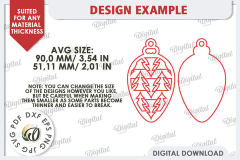 Christmas Tree Decoration Laser Cut. Christmas Ornament SVG SVG Evgenyia Guschina 