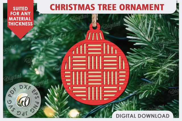 Christmas Tree Decoration Laser Cut. Christmas Ornament SVG SVG Evgenyia Guschina 