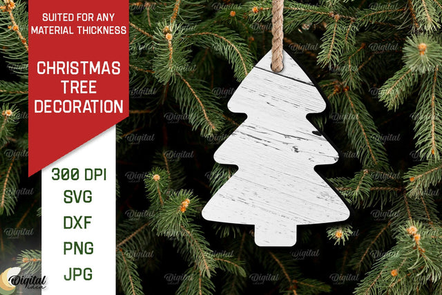 Christmas Tree Decoration Laser Cut. Christmas Ornament SVG SVG Evgenyia Guschina 