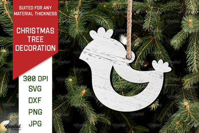 Christmas Tree Decoration Laser Cut. Christmas Ornament SVG SVG Evgenyia Guschina 