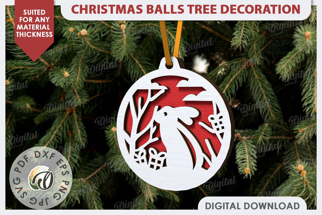 Christmas Tree Decoration Laser Cut. Christmas Tree Ball SVG SVG Evgenyia Guschina 
