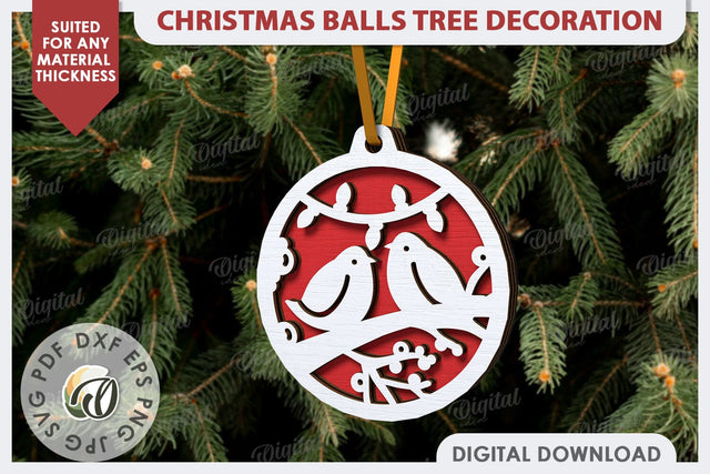 Christmas Tree Decoration Laser Cut. Christmas Tree Ball SVG SVG Evgenyia Guschina 