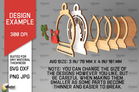 Christmas Tree Decorations LaserCut Bundle. Xmas Night Light SVG Evgenyia Guschina 