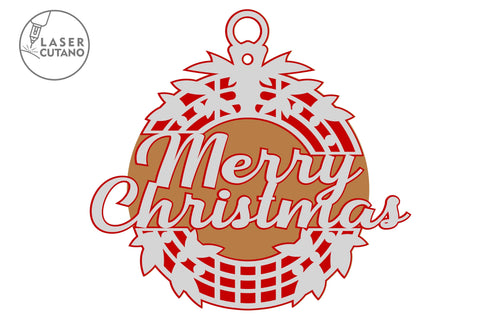 Christmas Tree Decorative Ornaments SVG LaserCutano 